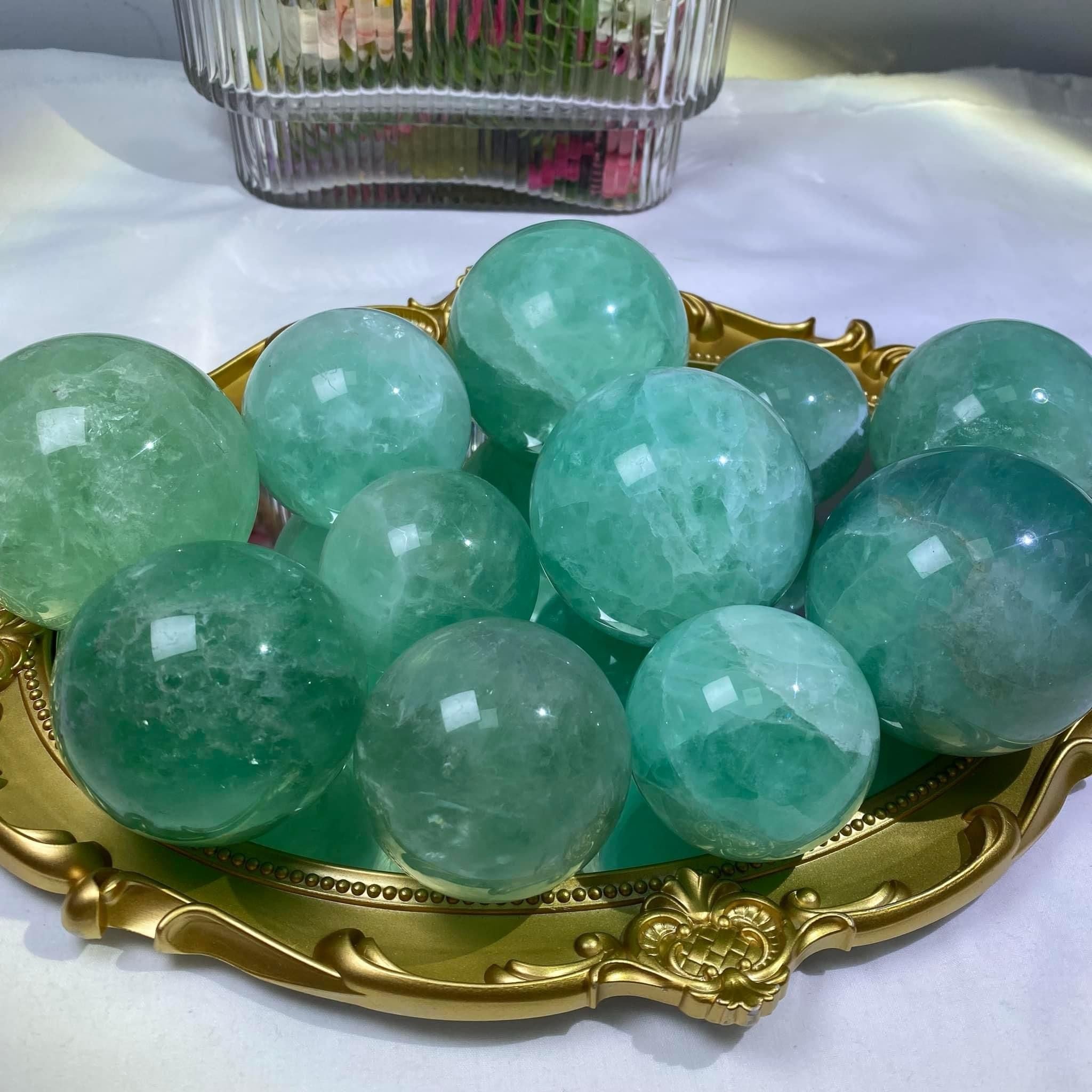 Green Fluorite Sphere