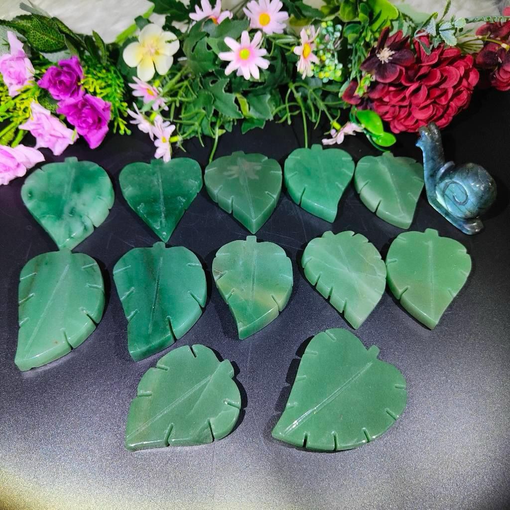 Green Aventurine Leaf