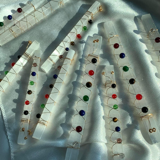 7 Chakra Selenite Sticks