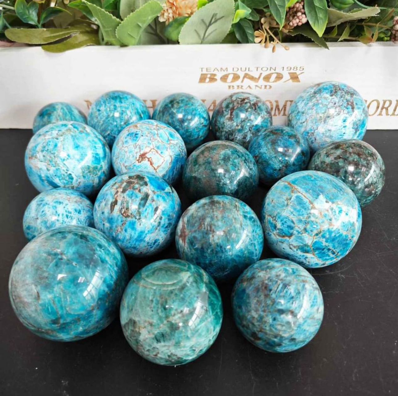 Blue Apatite Sphere