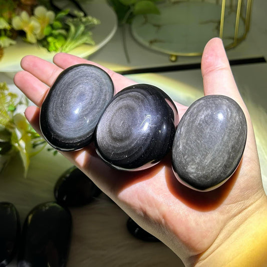 Silver Obsidian Palms