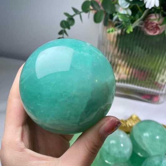 Green Fluorite Sphere