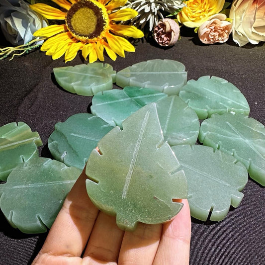 Green Aventurine Leaf